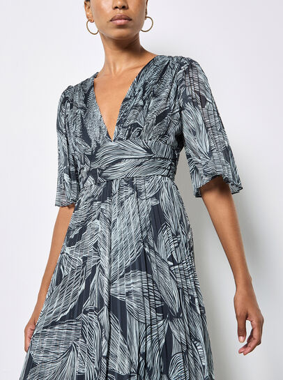 Floral Chiffon Shimmer Maxi Dress