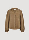 Balloon Sleeve Blouse, Brown, large