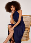 Halter Neck Dress, Navy, large