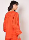 Self Stripe Shirt, Orange, large