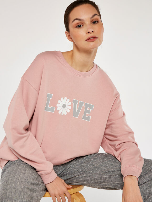 Daisy Love Jumper, Pink, large