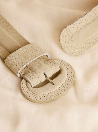 Stitched Suede Belt