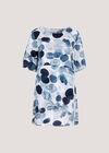 Paint Circles Oversized Tunic Top, Navy, large