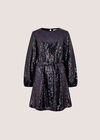 Sequin Embellished Mini Dress, Assorted, large