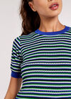 Stripe Knit Midi Dress, Green, large