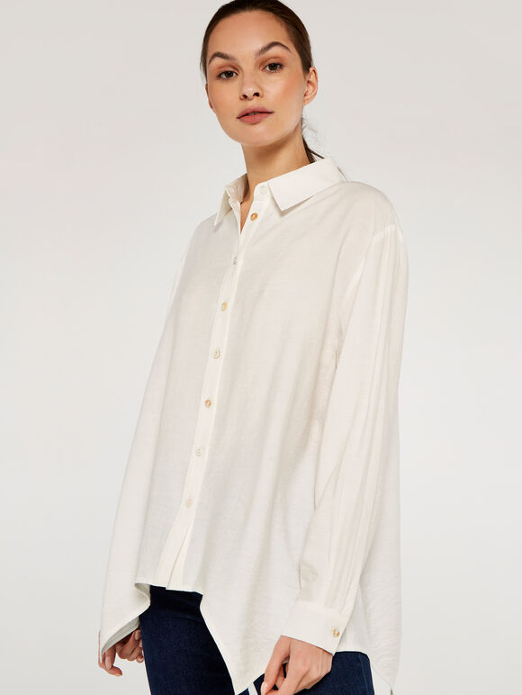 Hankyhem Textured Shirt, Cream, large