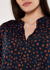 Painterly Dot Top, Navy, large