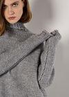 Oversized Chunky Knit Jumper, Grey, large