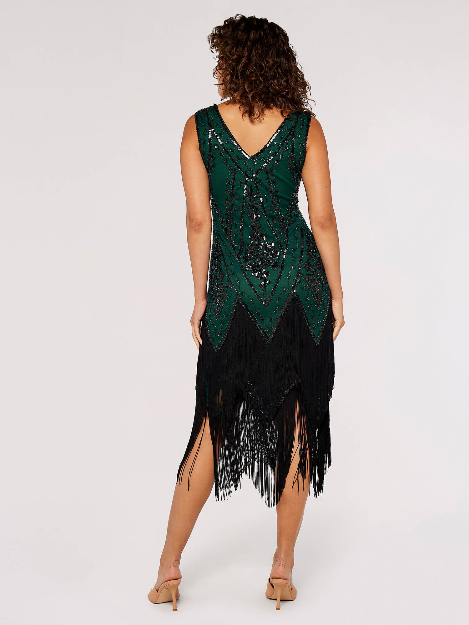 Apricot flapper deals dress