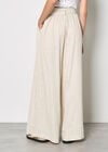 Wide-Leg Linen Blend Trousers, Stone, large