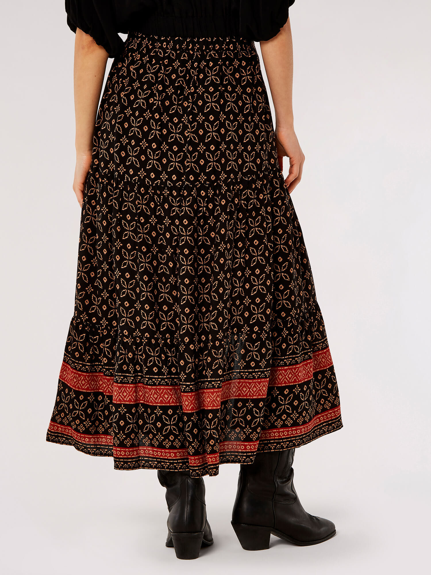 Floral border pencil skirt online