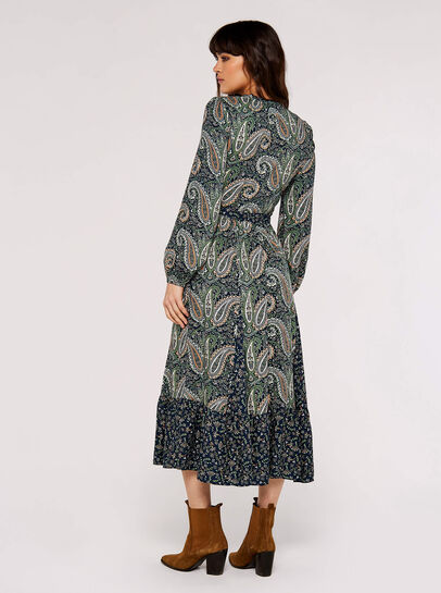 Paisley Mix-Match Midi Dress