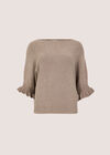 Soft Knit Batwing Top, Stone, large