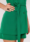 Sleeveless Tie Waist Blazer, Green, large