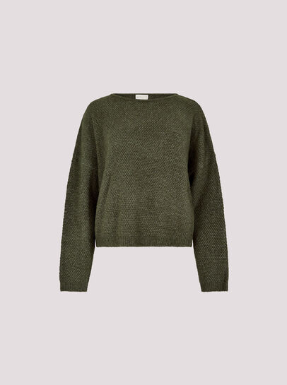Waffle Knit Batwing Jumper