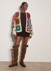 Hand-Crocheted Flowers Cardigan, Assorted, large