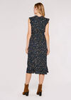 Buttercup Floral Midi Dress, Navy, large