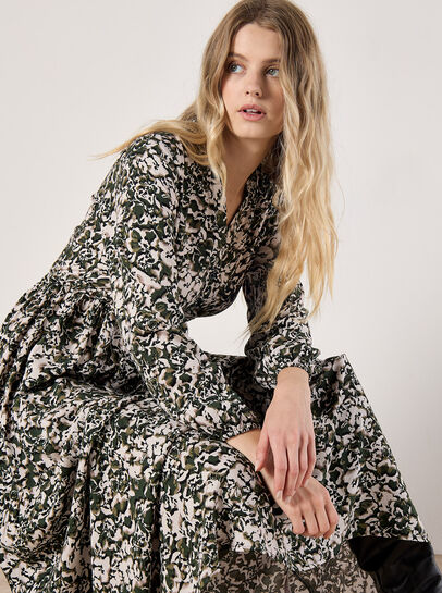 Camo Floral Midaxi Dress