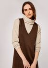 Arrow Pinafore Dress, Rust, large