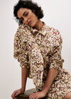 Ikat Denim Jacket, Rust, large