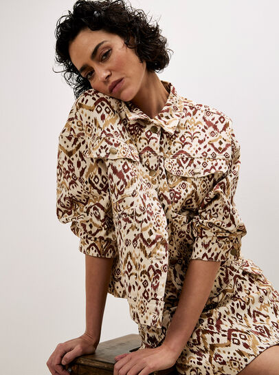 Ikat Denim Jacket