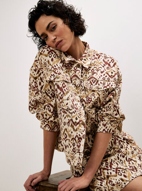 Ikat Denim Jacket