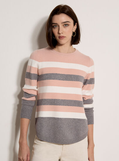Colour Block Stripe Jumper