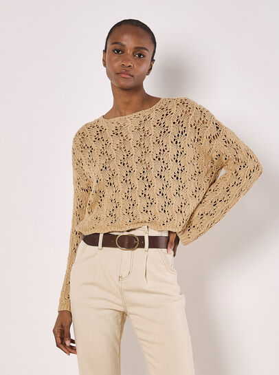 Pointelle Scallop Hem Jumper