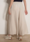 Slub Linen Wide-Leg Trousers, Stone, large