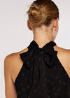 Star Jacquard Midi Dress, Black, large