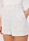 Tweed Tailored Shorts, Blue, large