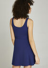 V Detail Two Pocket Skater Dress, Blue, large