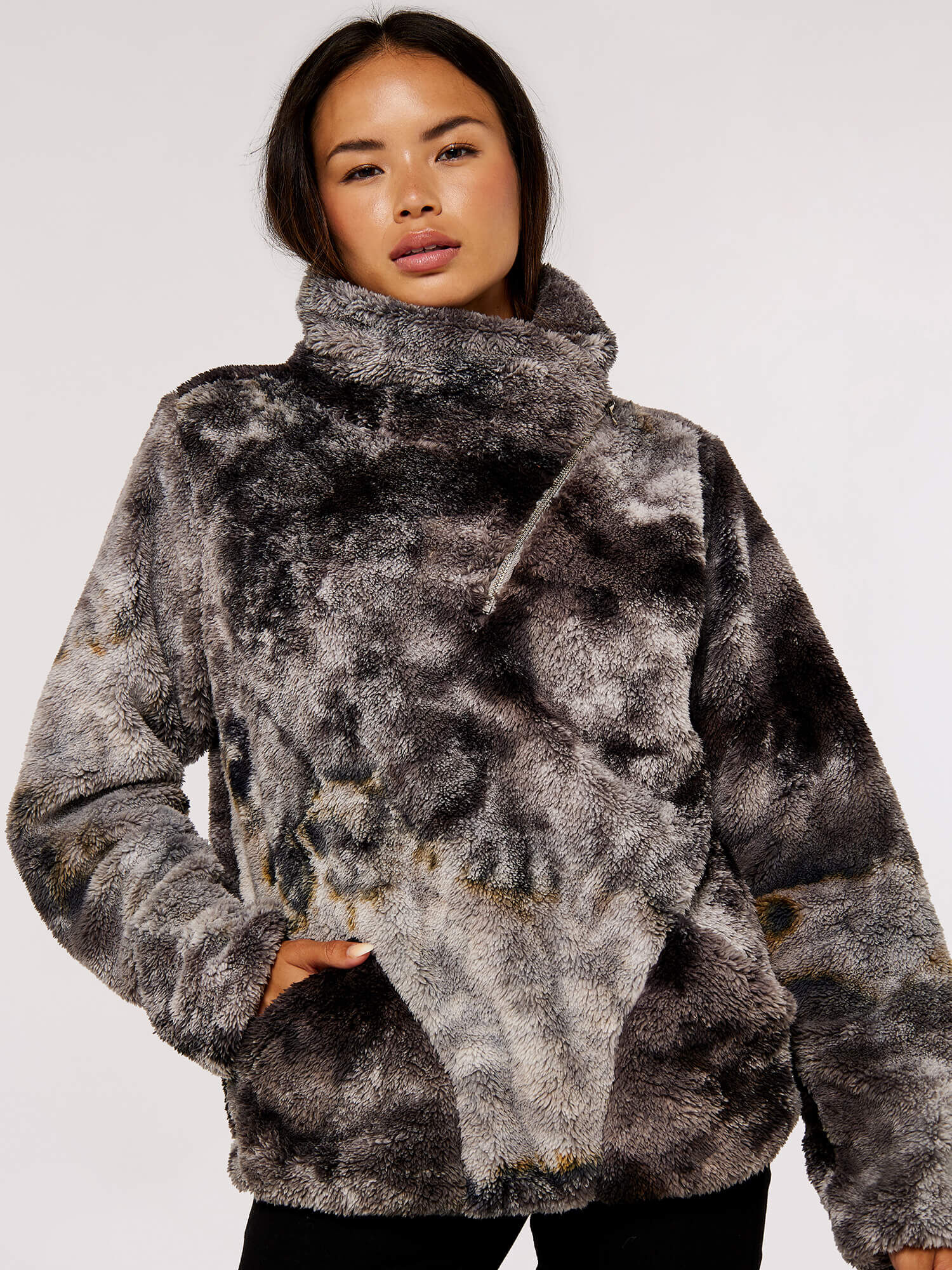 Grey fleece top jumper