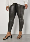 Curve Metallic Shimmer Leggings, Yellow, large