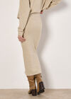 Waffle Knit Midaxi Skirt, Stone, large