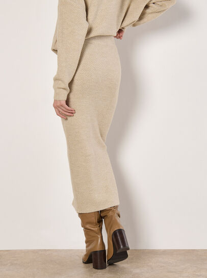 Waffle Knit Midaxi Skirt
