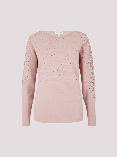Batwing Sleeve Studded Jumper