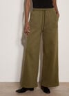 Wide-Leg Jersey Joggers, Khaki, large
