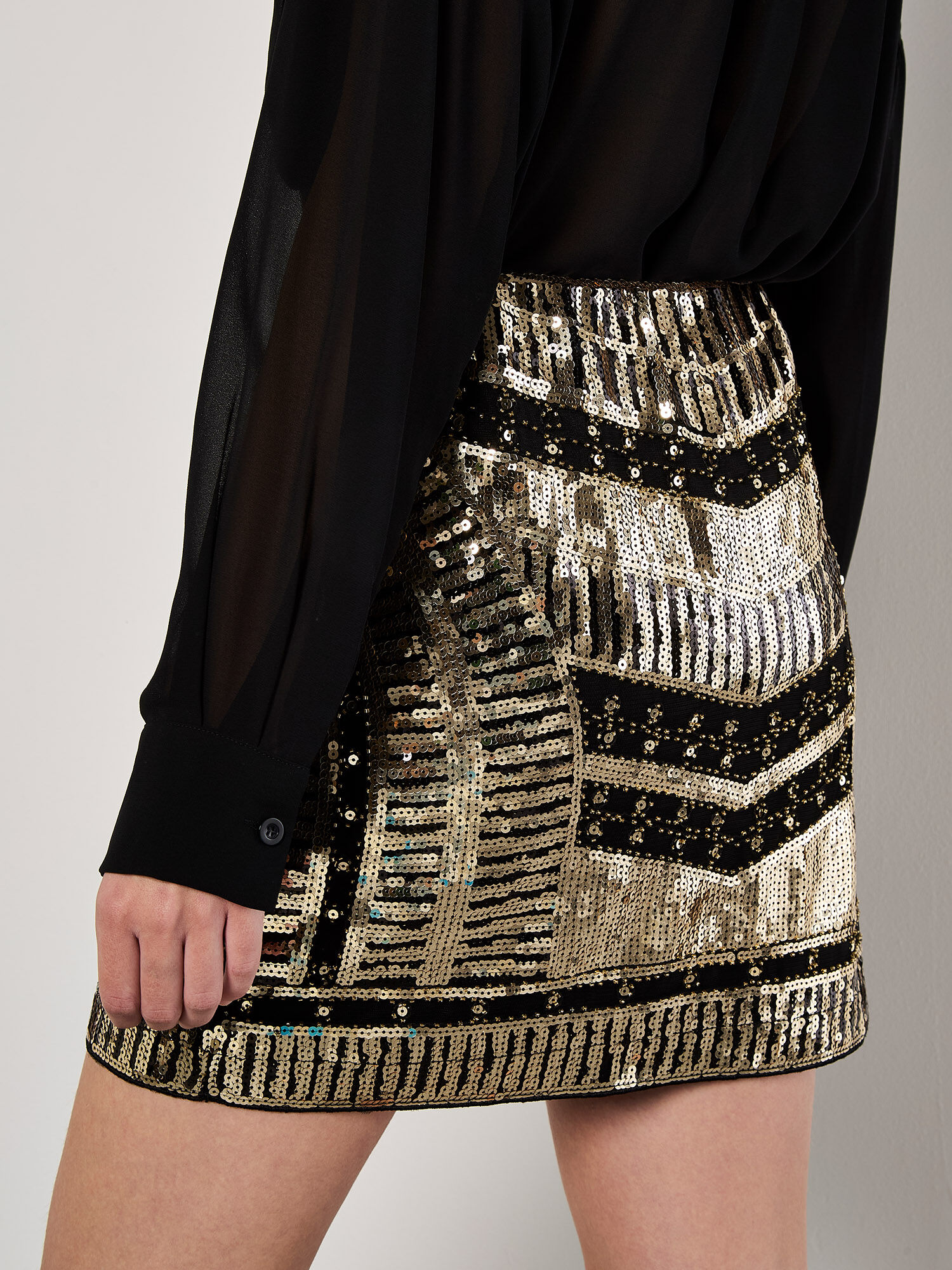 Yellow sequin pencil skirt cheap