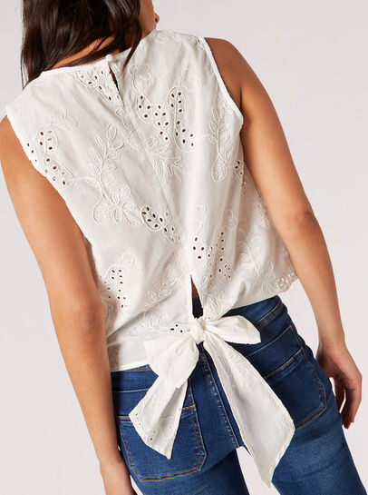 Tropical Embroidered Tank Top