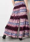 Tie Dye Stripe Crinkle Palazzo Trousers, Purple, large