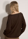 Soft Jersey Knit Top, Brown, large