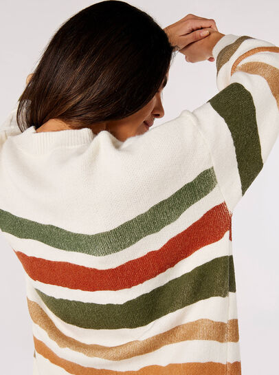 Paint Spray Striped Jumper