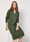 Ribbed Knit Midi Dress, Green, large