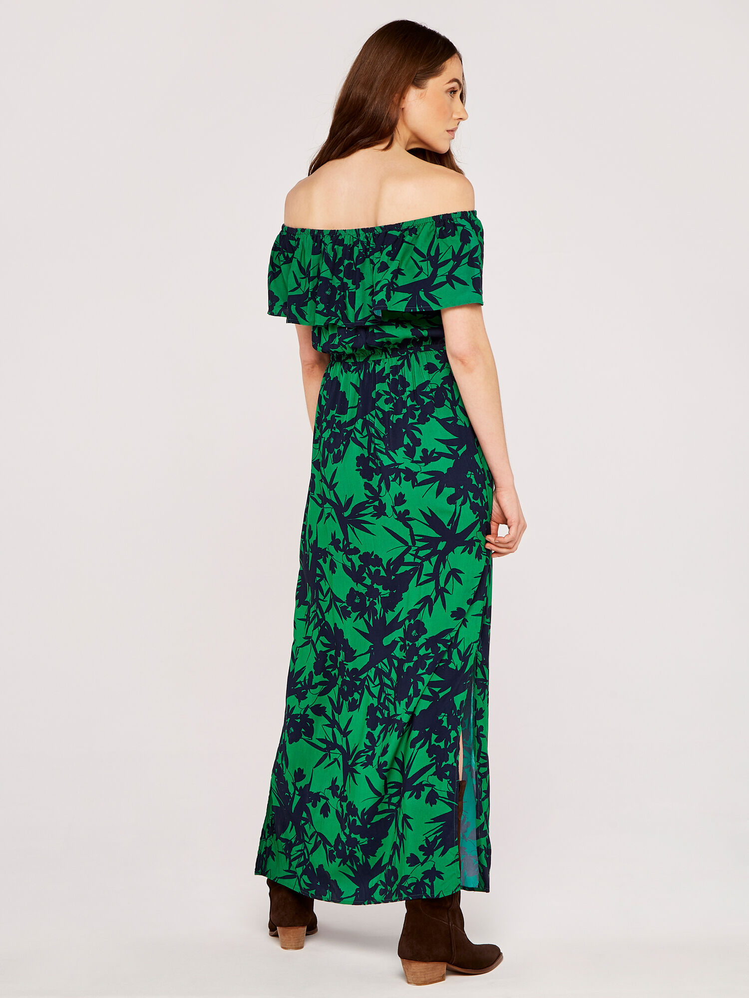 Apricot bardot dress outlet
