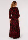 Floral Print Wrap Maxi Dress
, Rust, large