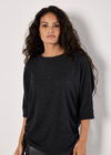 Soft Touch Drawstring Batwing Top, Grey, large