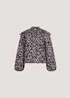Textured Ikat Quilted Jacket, Black, large
