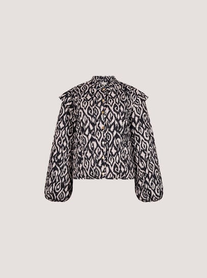 Textured Ikat Quilted Jacket