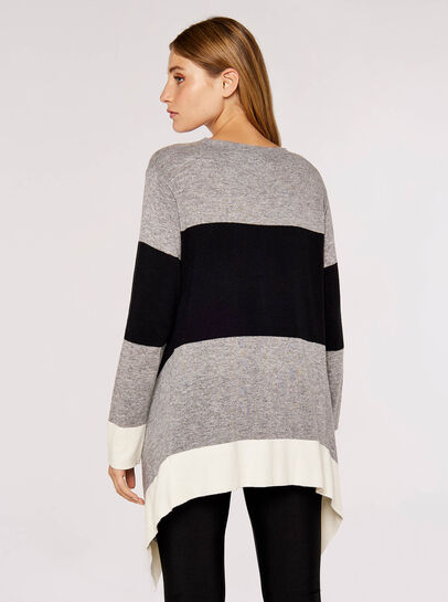 Statement Colour Block Waterfall Jumper